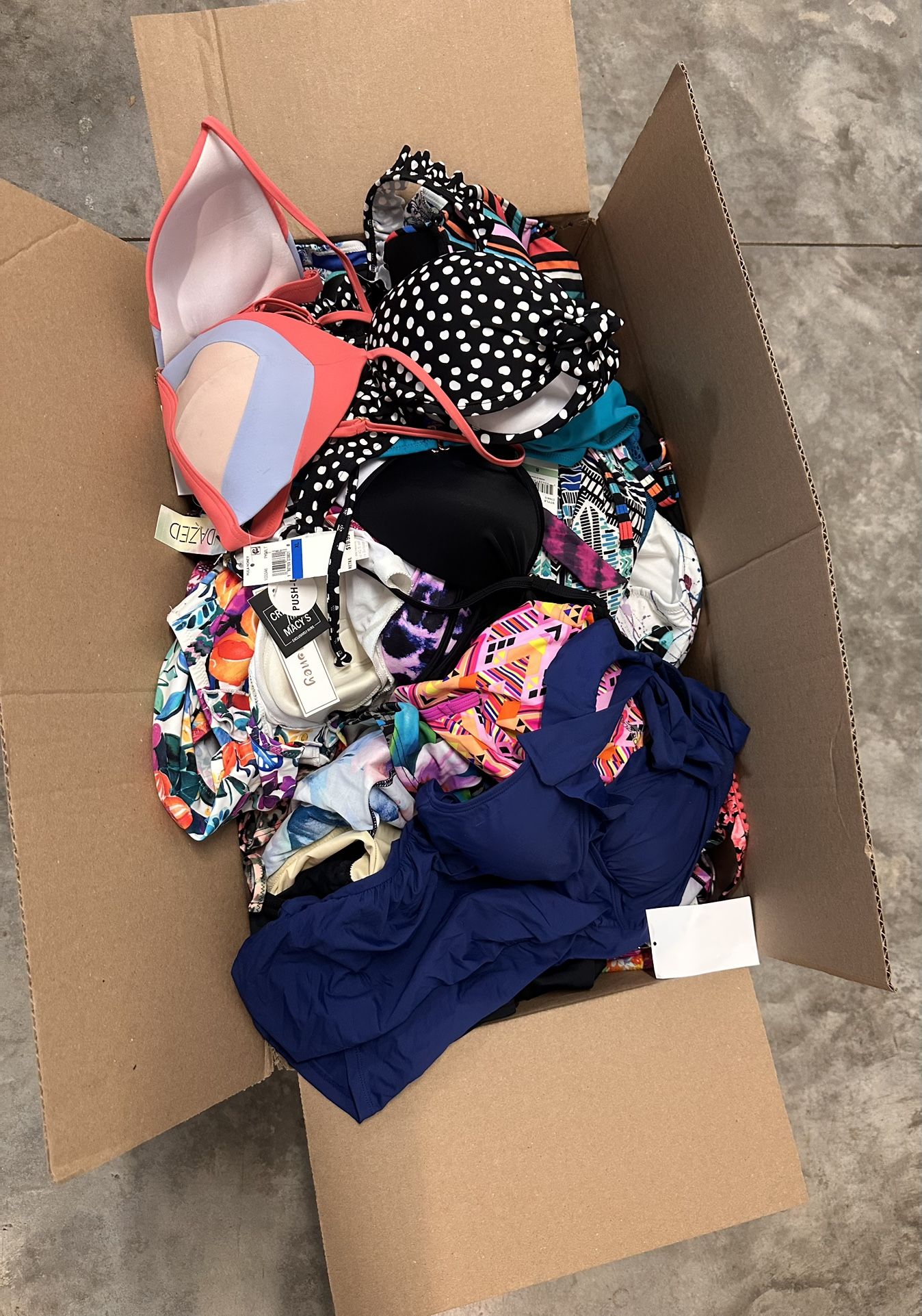 128 Pieces, Brand New With Tag, Bathing Suit, Assorted Bikini Top,Bottom, Tankini,One Piece