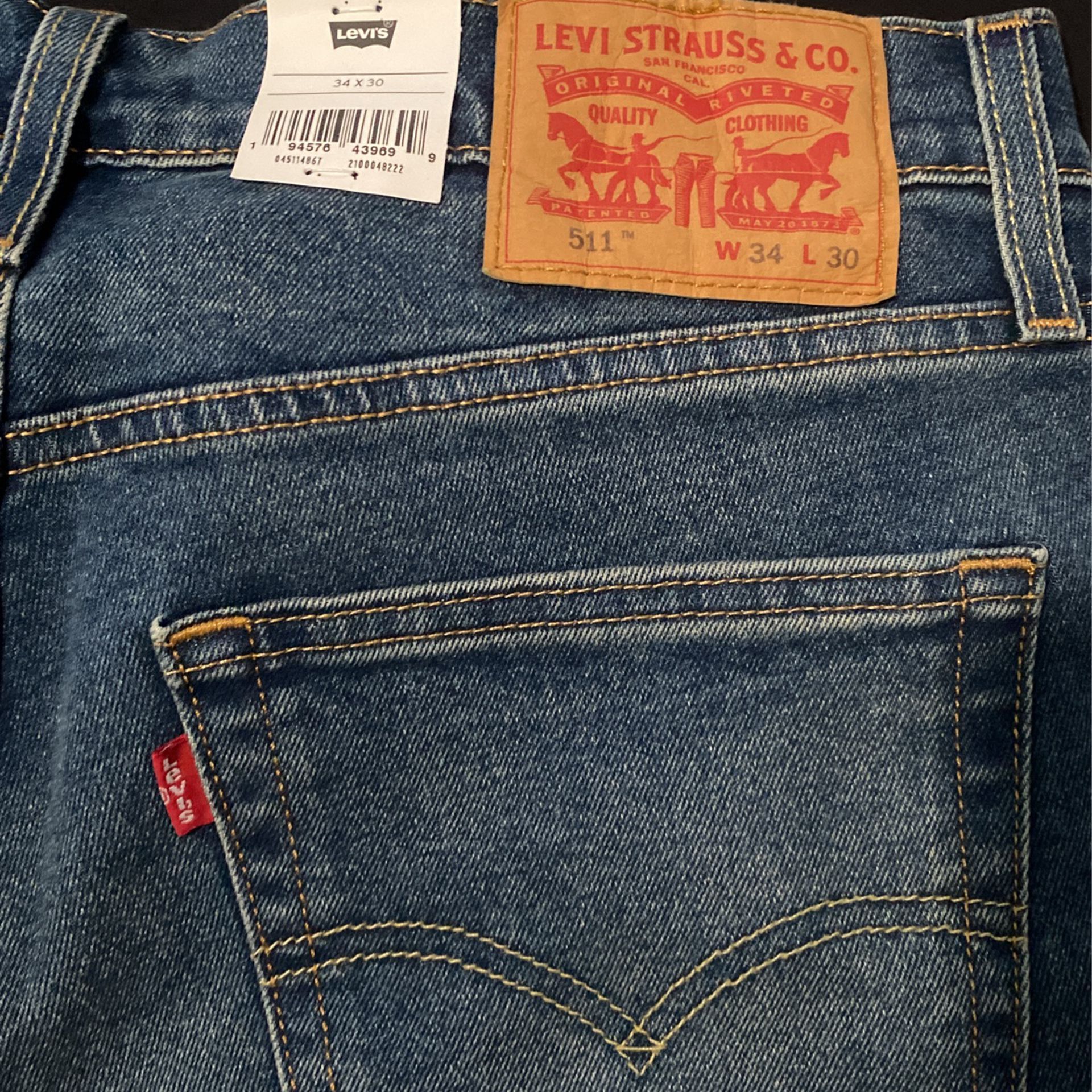 34x30 Levi’s Men’s 511 Slim Jeans