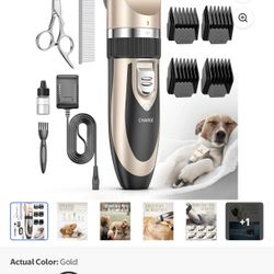 oneisall Dog Clipper Low Noise, Dog Grooming Kit with Rechargeable
