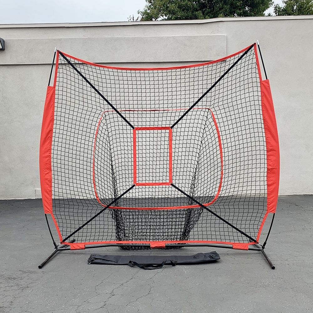 New in Box $55 Baseball Softball Practice Net Hitting Batting Pitching Training Set w/ Carry Bag