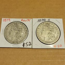 2 Morgan Dollars 