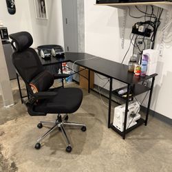 L Shaped Desk W/ Chair