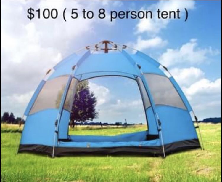 Tent 5 to 8 person hexagon, NEW