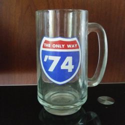 Vintage 1974 The Only WAY Beer Mug