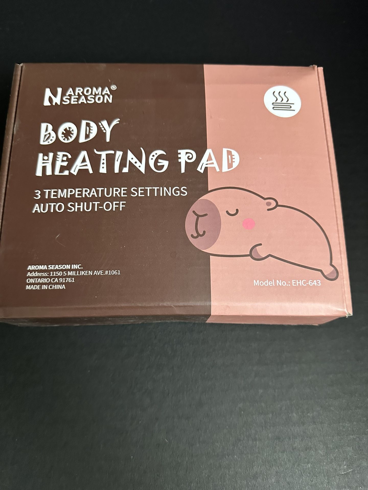 Aroma Season Body Heating Pad 3 Heat Settings Auto Shut Off 