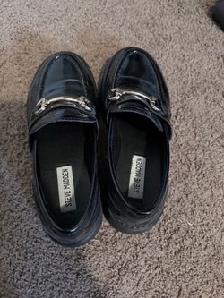 Steve Madden Black Patent Loafers