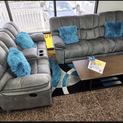 COMFY NEW BARCELONA RECLINING SOFA AND LOVESEAT SET ON SALE ONLY $1099. IN STOCK SAME DAY DELIVERY 🚚 EASY FINANCING 
