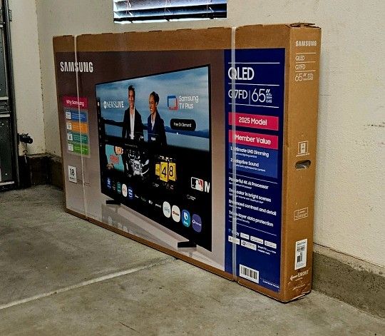 65 Inch QLED Samsung Q7F Smart TV 4K UHD Brand New In the box 2025 Model with warranty. Father's day special $399.