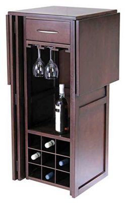 Winsome Newport Wine Storage, Walnut