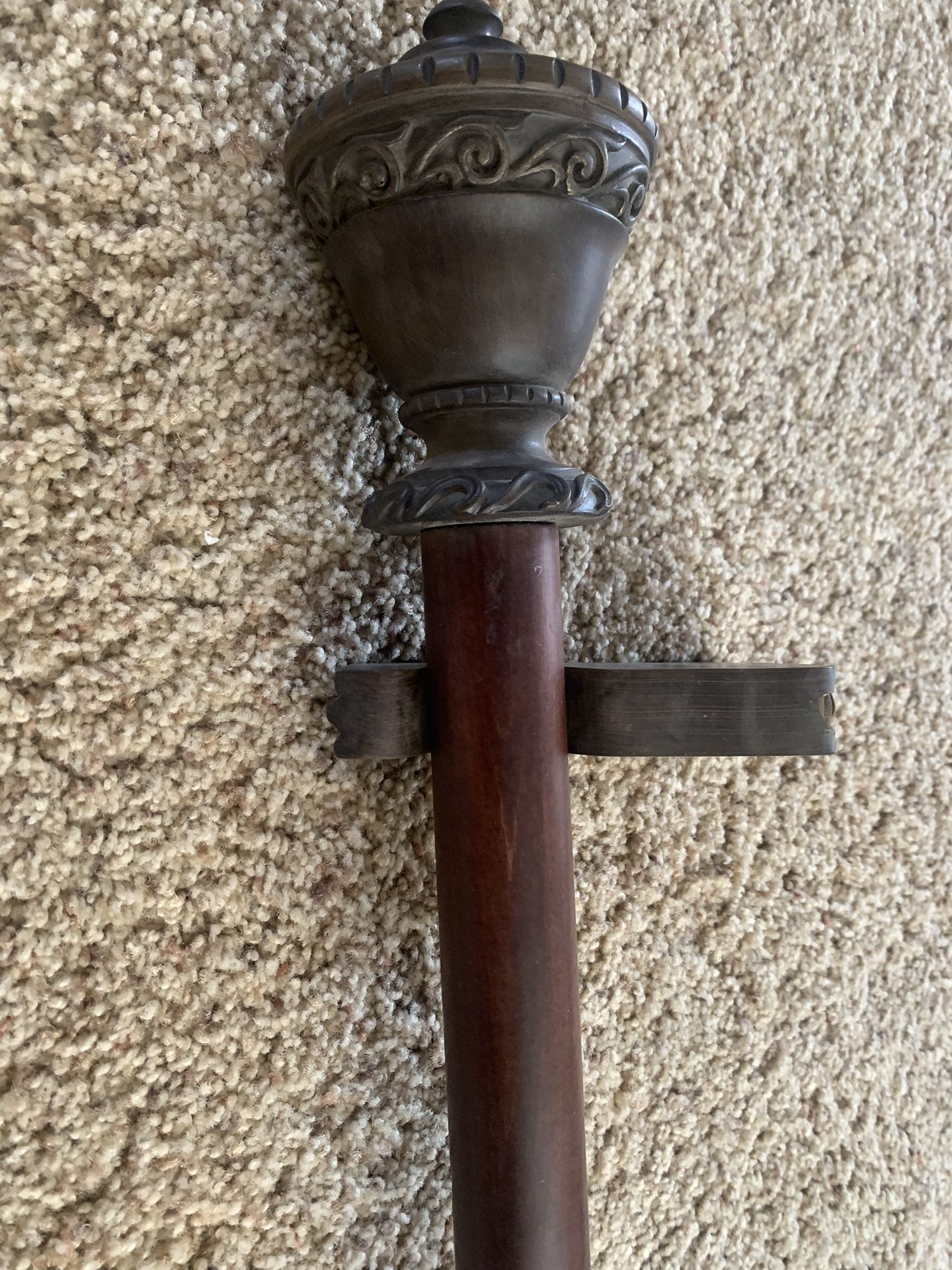 Wood Curtain Rod- Pole Is 6ft -I Used It To Hang A Tapestry