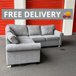Free Delivery: Gray Sectional