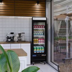 Black refrigerator Single Glass Door Merchandise 