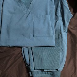 Wonder wink Caribbean blue Scrub Top And Bottoms