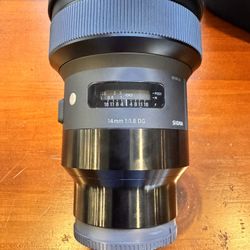 Sigma 14mm f/1.8 DG HSM Art Lens for Sony E-Mount Pre-owned Great Condition