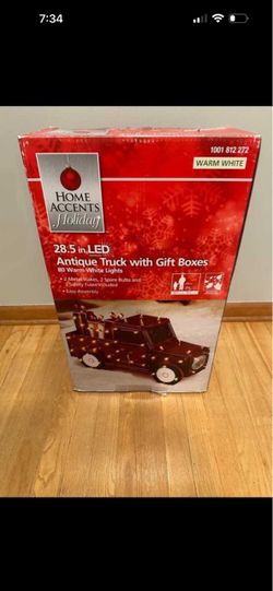 LED antique truck with gift boxes. brand new