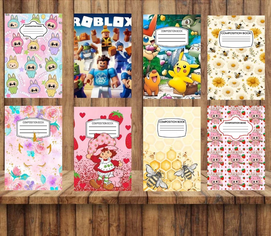 Composition Notebooks 5 Plus Two Pencils