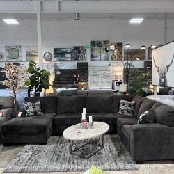 SECTIONAL 3 PCS, SMOKE, MEMORY FOAM [EASY CARE FABRIC] [NEW]