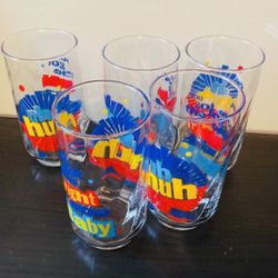 5 Vintage Diet Pepsi Uh Huh Glasses