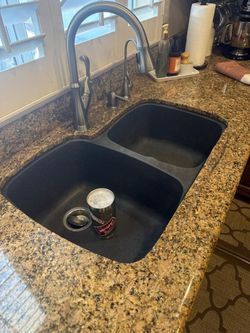 Black Stone Finish Heavy Sink