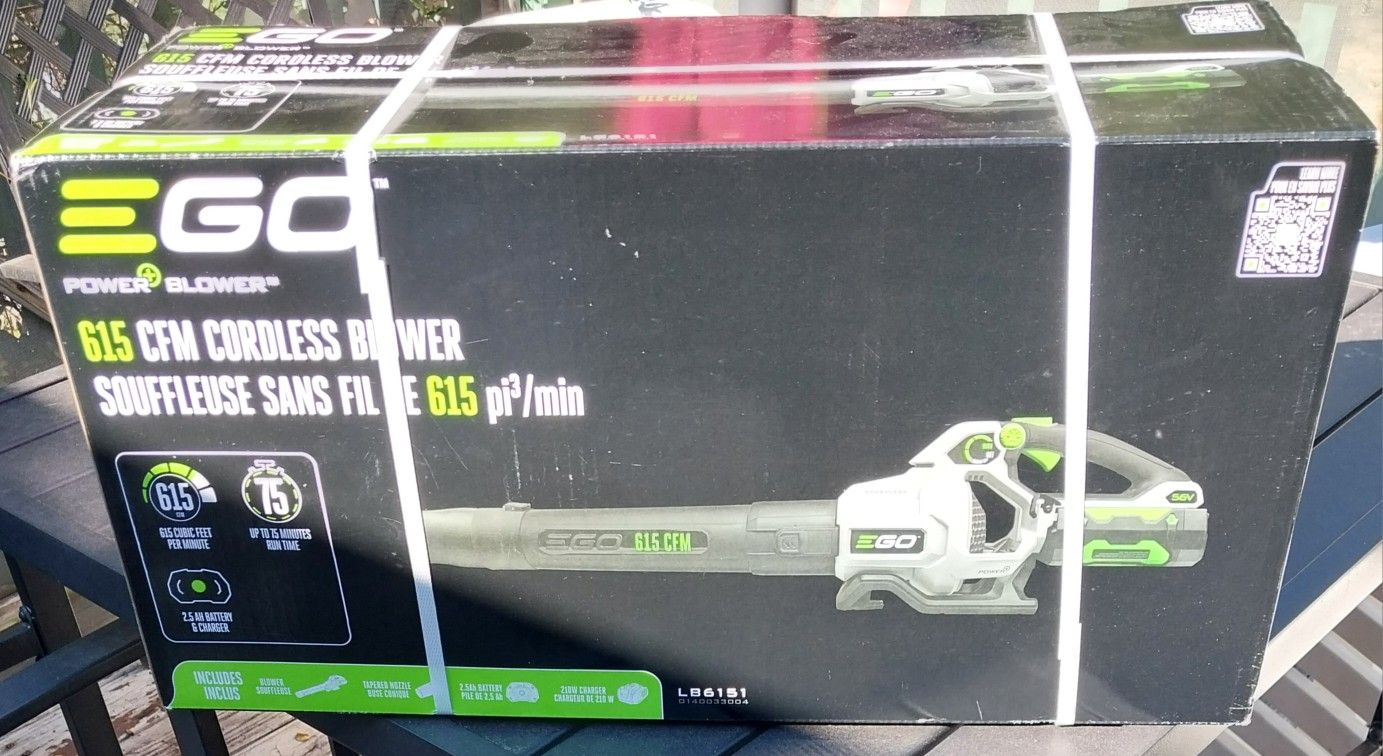 Brand New In Box EGO Battery Operated Blower With 56 Volt Battery And Charger Located In Southmont NC