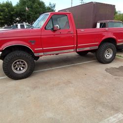 1995 F-150 4x4 XLT Red In Color 