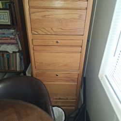 Solid Oak Filing Cabinet