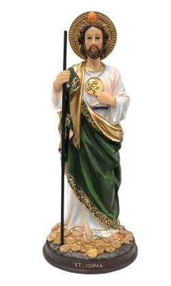 12” St. Jude Coins Money Statue Imagen San Judas Gift