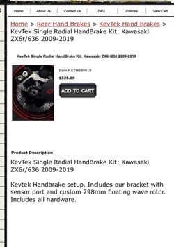 Rear Hand brake For Kawasaki 09-19