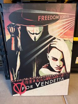 V for Vendetta Wooden Wall Art