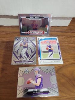 J.J. McCarthy Minnesota Vikings Rookie Card Lot (4)