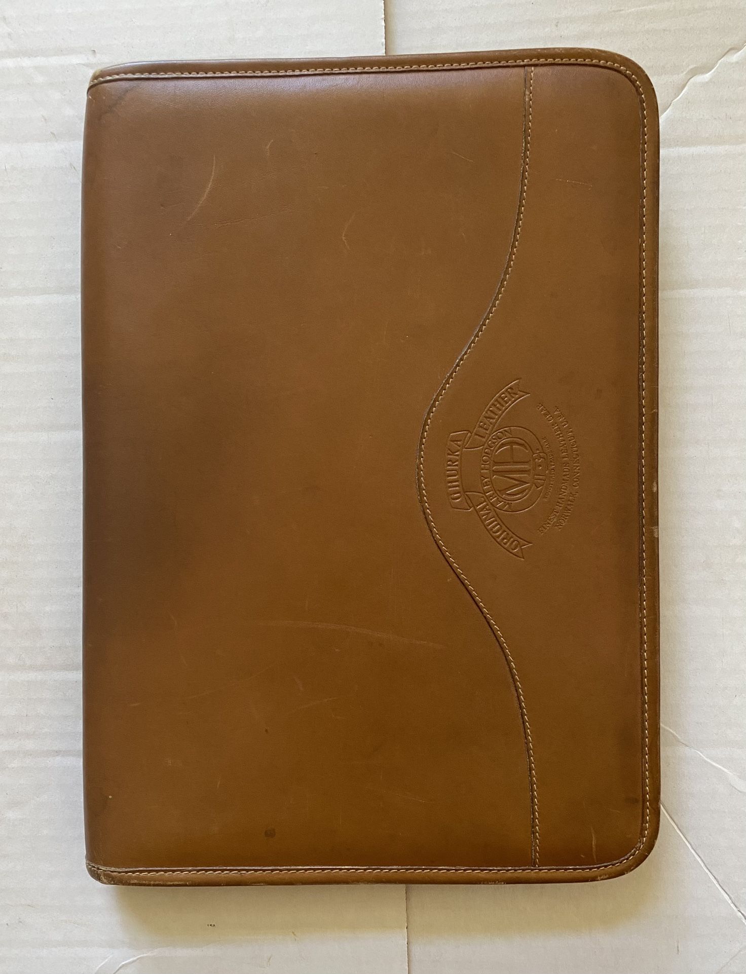 Vintage GHURKA Brown Leather Legal Writing Portfolio