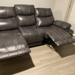 Reclining Leather Sofa