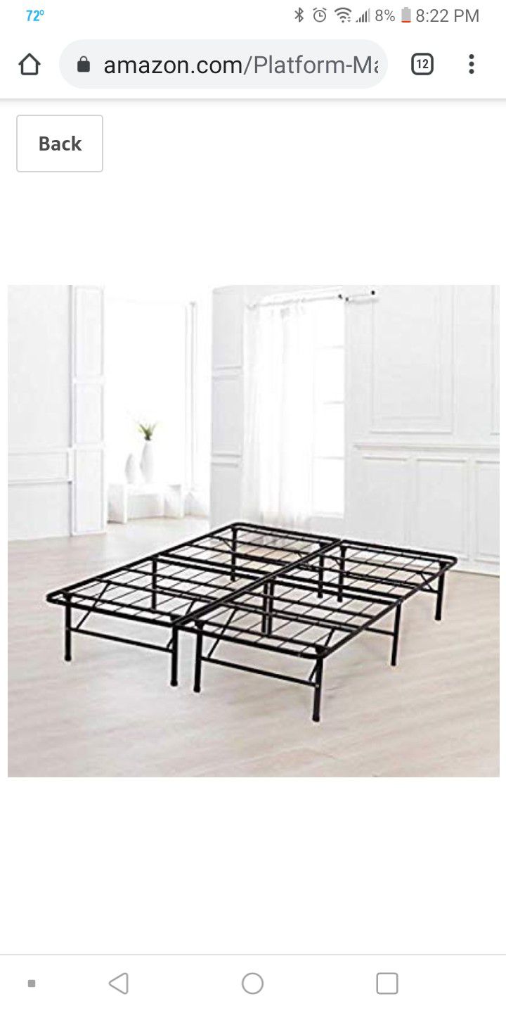 King metal folding bed frame