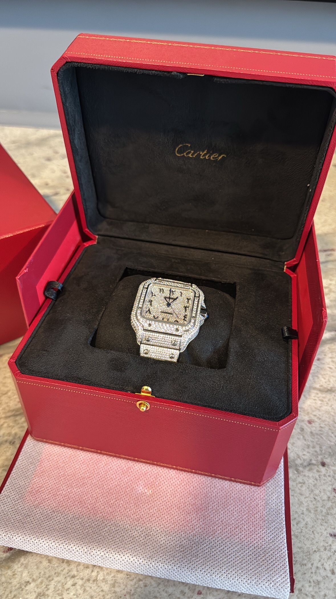 Iced out Moissanite Watch