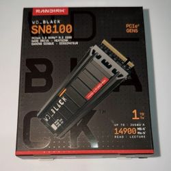 WD_BLACK SN8100 NVMe SSD - 1TB, With Heatsink, M.2 2280 PCI-Express 5.0 x4