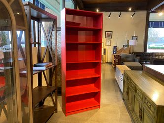 IKEA Vibrant Crimson Billy Bookcase w/ Adjustable Shelves