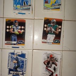 Football Cards $1 Each And If You Want One Stack It's $14 And They Are All From 2023 To 2022 I Think They Are All From 2023