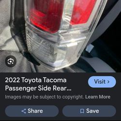 2022 Toyota Tacoma TRD 4X4 Sport Tail Lights 