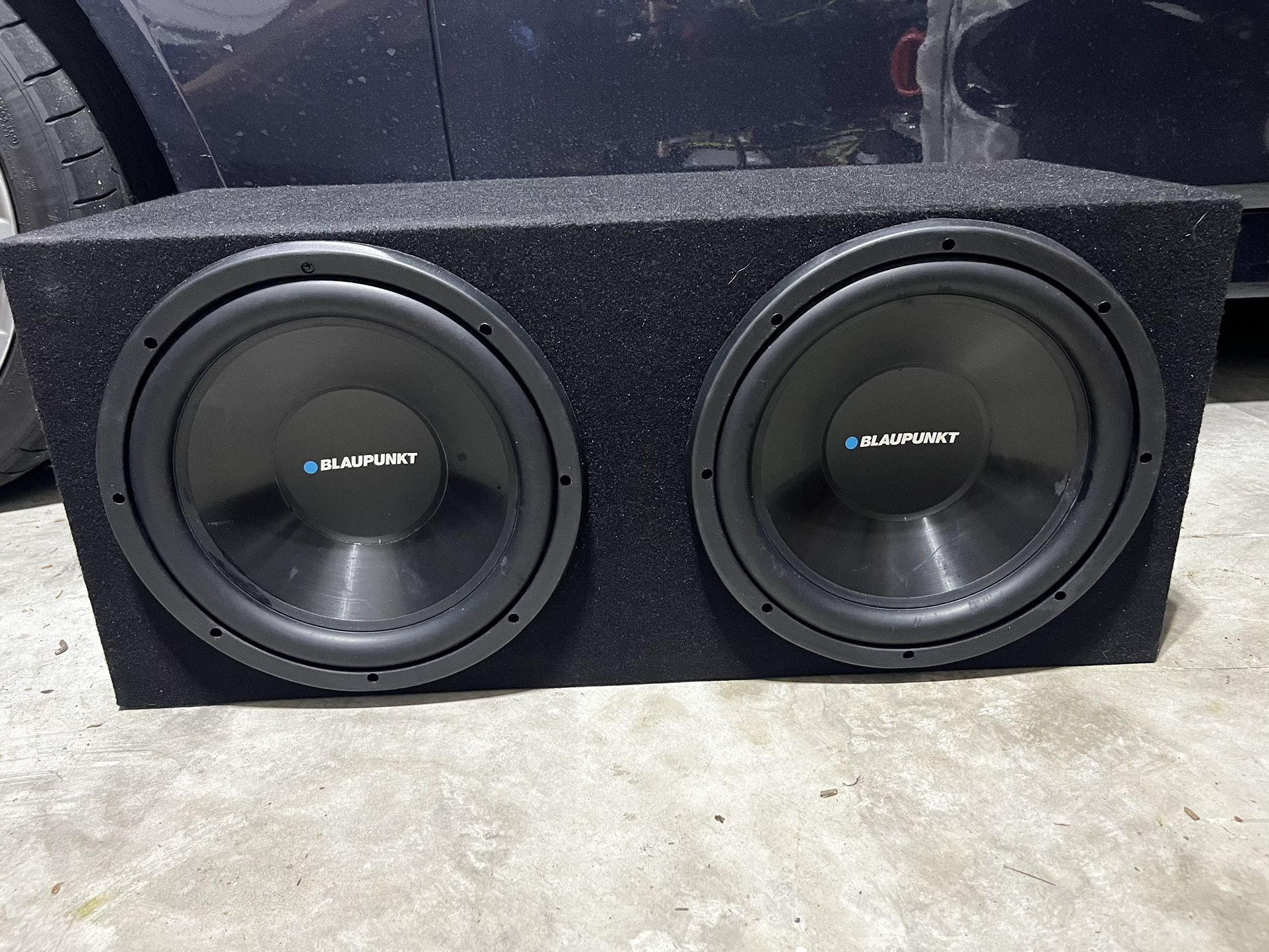 2 12in Blaupunkt Subwoofers with Amplifier And Wiring