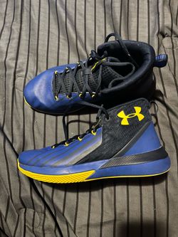 Under Armour SC 3Zero II Basketball Shoes Blue Yellow Youth 6Y