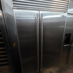 42" SUB ZERO BUILT IN STAINLESS STEEL REFRIGERATOR 