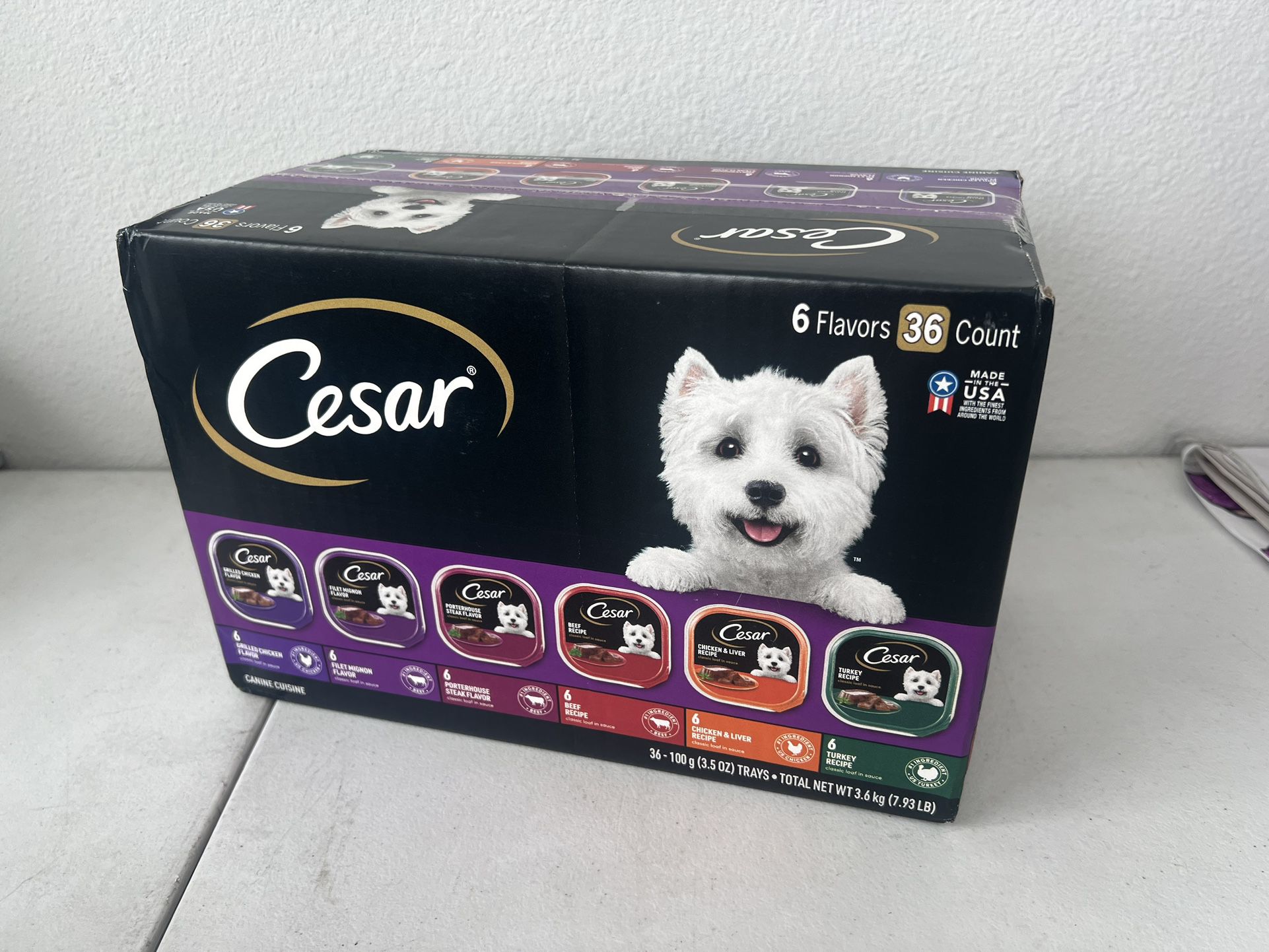 CESAR Canine Cuisine 6 Flavors 36 Count Trays Wet Dog Food Variety Pack Chicken