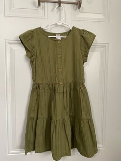 Carter's Girls Olive Green Dress Size 7