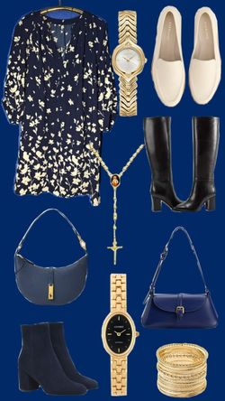 Premier Amour New with Tag Size 10 Navy / Cream With Pockets