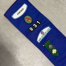 Chicago Girl Scouts new never used in perfect condition Sash For Costume
