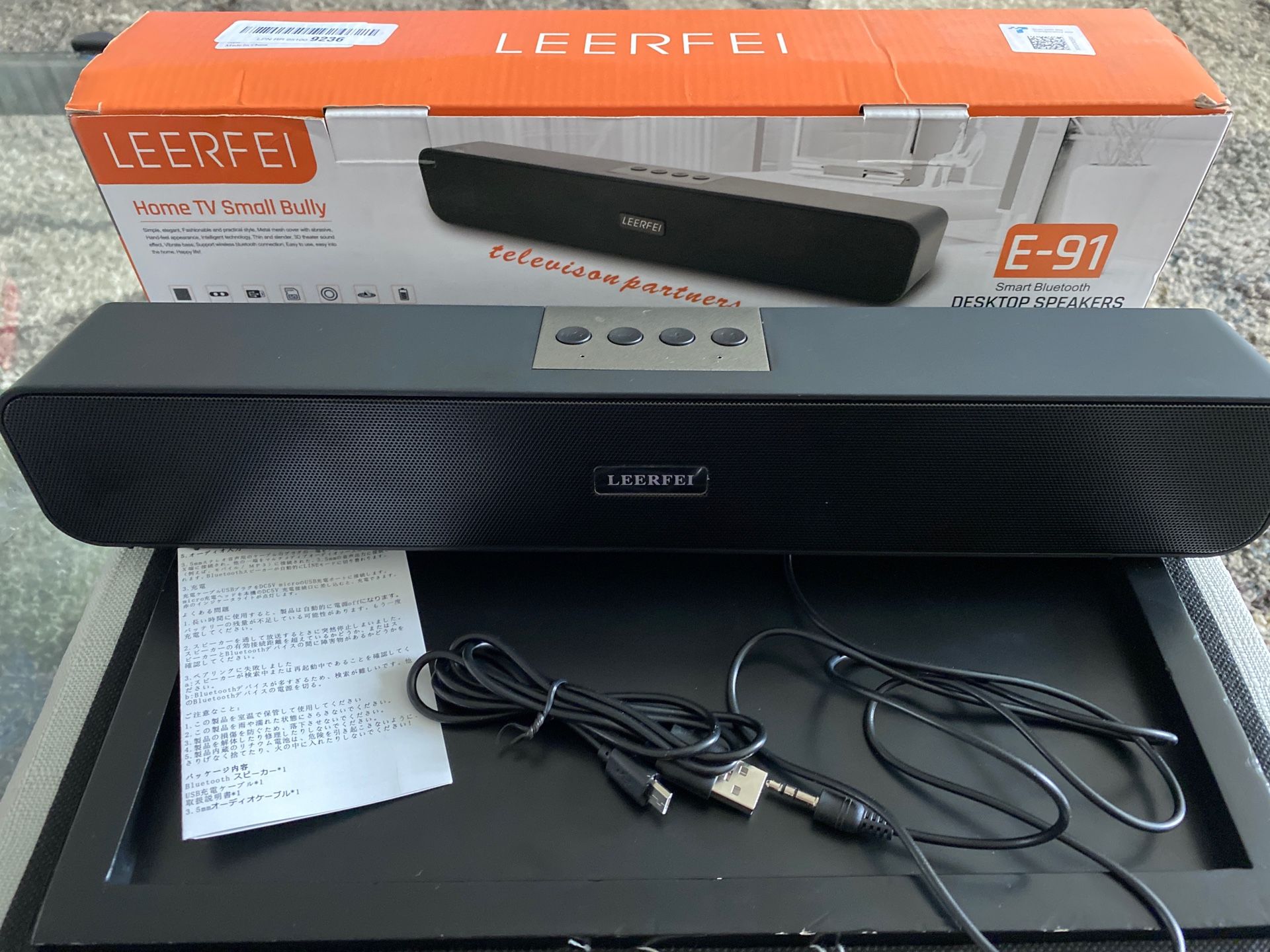Leerfei E-91 Soundbar Smart Bluetooth Desktop Speakers