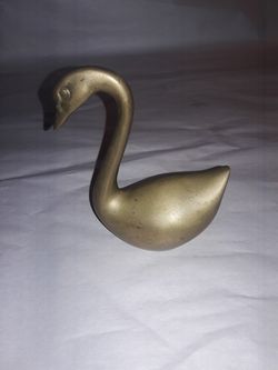 Vintage Brass Swan