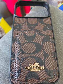 Coach Signature Phone Case with Card Slot