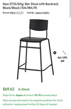 Simple modern bar stools (3) from IKEA