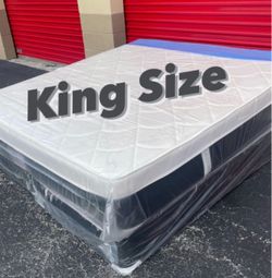 12” King Plush Pillow Top Mattress Set $399 | Brand New